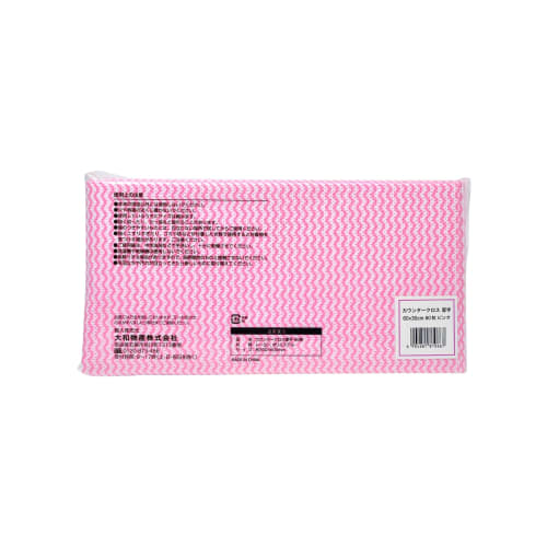 Daiwa Bussan Counter Cloths, Heavy Duty, 80 Sheets, Pink, Approx. 60 X 30 Cm, Disposable Nonwoven Cloths, Table Dusters, Commercial Use