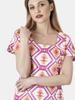 WOMEN' PENCIL DRESS WITH SHORT SLEEVES