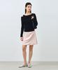 MONGDOL [Set] One-Shoulder Draping Layered T-Shirt Black Mdts088Black