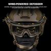 Tactical Goggles Defogger with Adjustable Wind Speed, Cordless Defogging Fan Anti-Fog Pump for Airsoft Safety Glasses