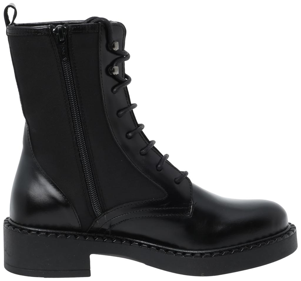 Bontre Combat Black Boots, Lace-up Boots,