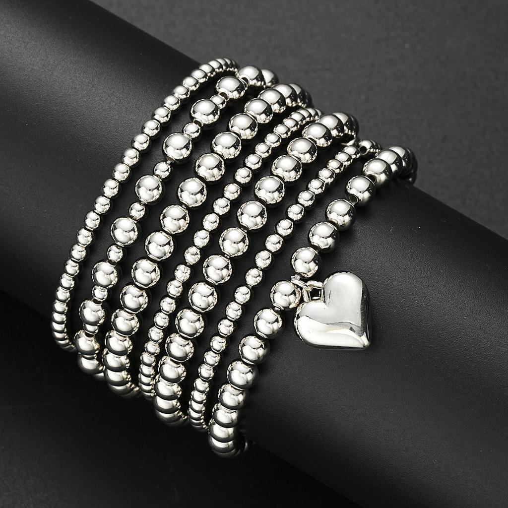 Популярный браслет из бисера CCB с подвеской в виде сердца, набор браслетов, преувеличенный модный универсальный браслет