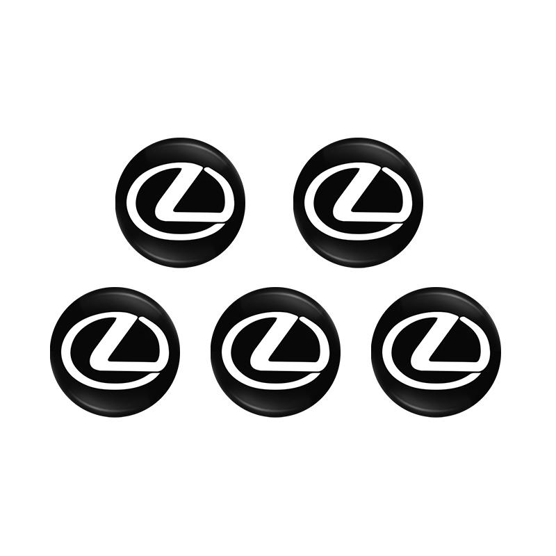 MMLU4 14/16mm Car Key Stickers Aluminum Decorative Paster For Lexus RX330 IS250 Ct200h ES300h GX Auto Interior Accessories keychain