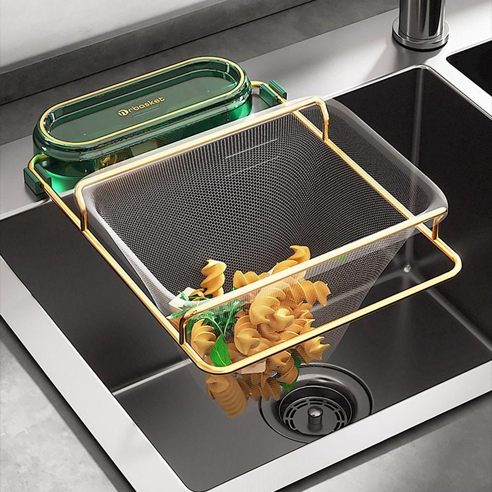 with 50Pcs Replacement Net Sink Filter Rack Towel Storage Drain Rack Filter Mesh Bag Stand  Kitchen