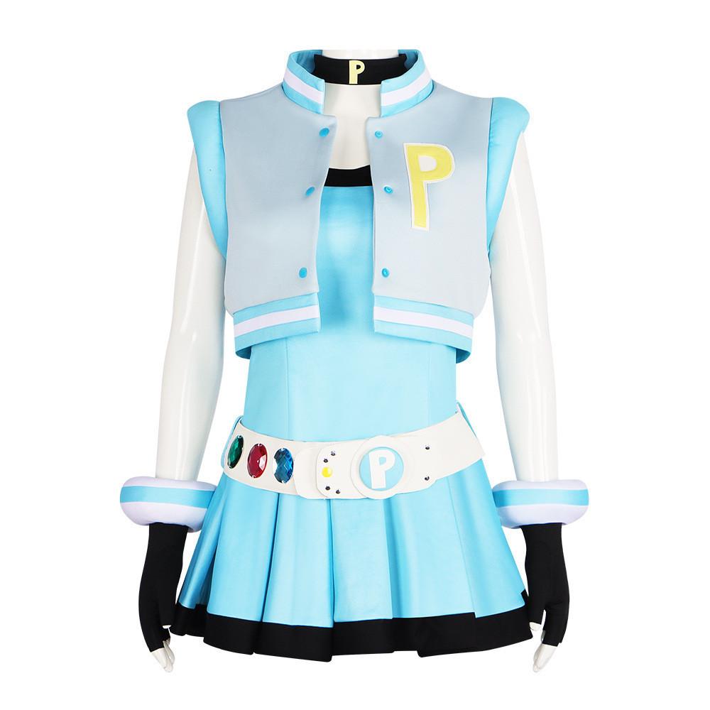 Красочный полиэстеровый костюм для косплея Powerpuff Girls, идеально подходящий для Хэллоуина или сценических выступлений