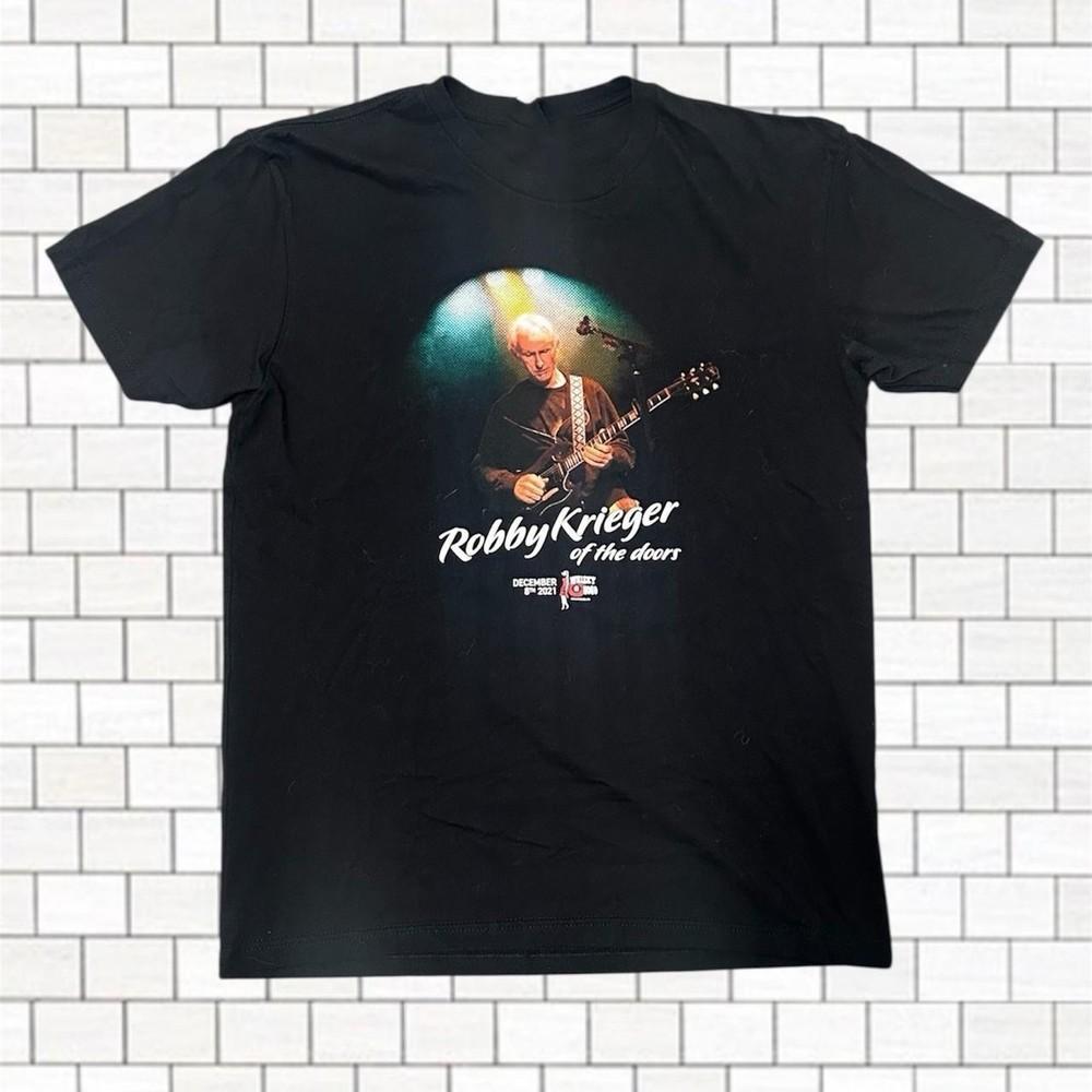 2021 Robby Krieger из The Doors Тур Футболка Черная Унисекс S-5XL ND1566 Унисекс Футболка