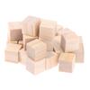 100Pcs Unfinished Blank Mini Diy Wooden Square Solid Cubes For Woodwork Craft