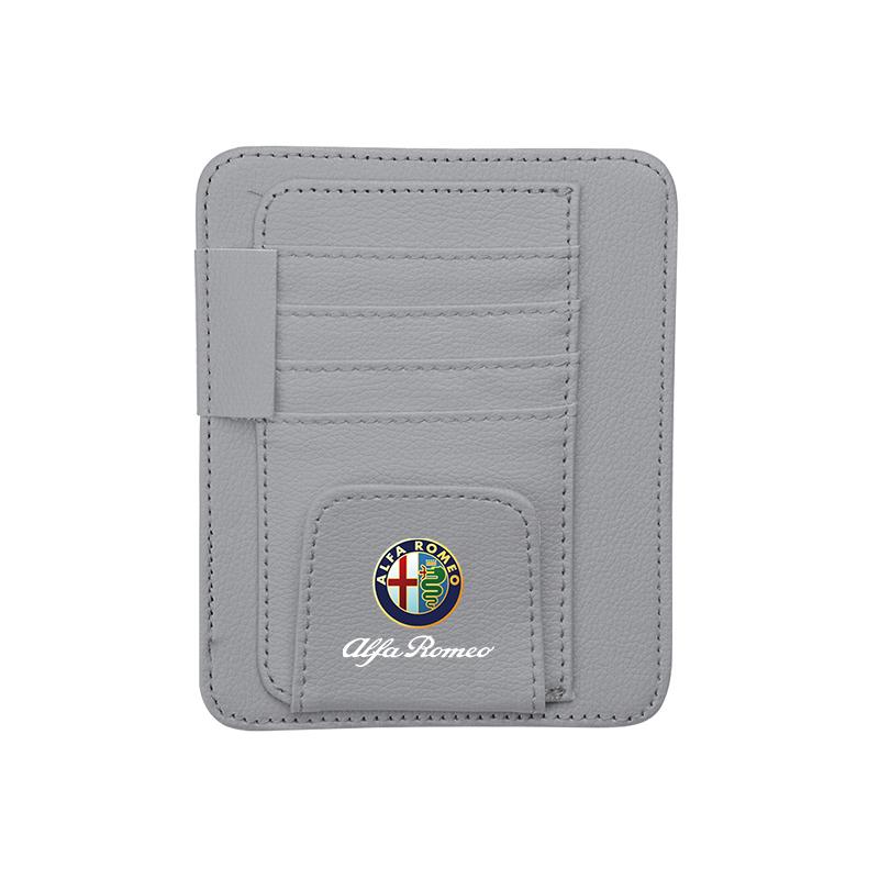 ULXMV1 Car Sun Visor Storage Clip Organizer Pen Card Bill Glasses Holder For Alfa Romeo 4C 159 Spider Giulia Giulietta 156 Mito 147 8C