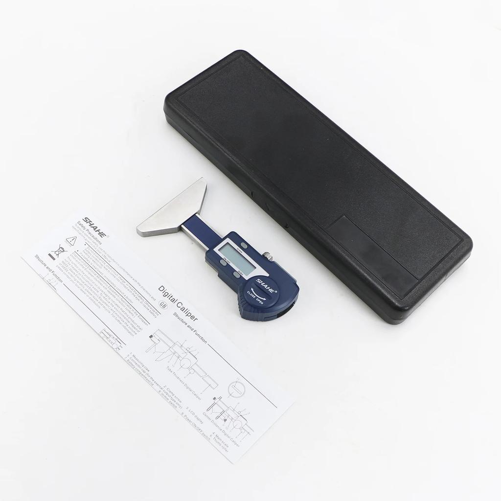 Цифровой глубиномер Shahe, штангенциркуль, глубиномер протектора для автомобильных шин 0-25/0-50 мм, измерительный инструмент, глубиномер, ЖК-дисплей, измеритель протектора шин