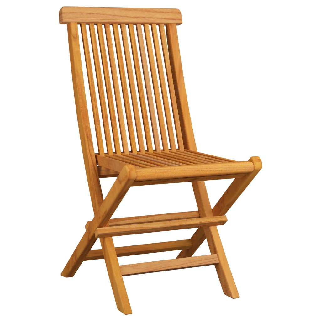 Garden Chairs with Beige Cushions 6 pcs Solid Teak Wood