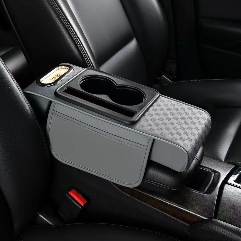 Tissue Box Car Armrest Storage Box 2 Cup Holder Car Elbow Support Pad Center Console