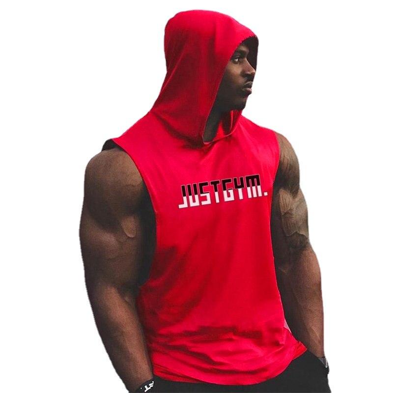 Do The Work Muscleguys брендовая хлопковая хлопковая рубашка для спортзала и фитнеса для бодибилдинга с принтом, летняя дышащая крутая рубашка без рукавов с капюшоном