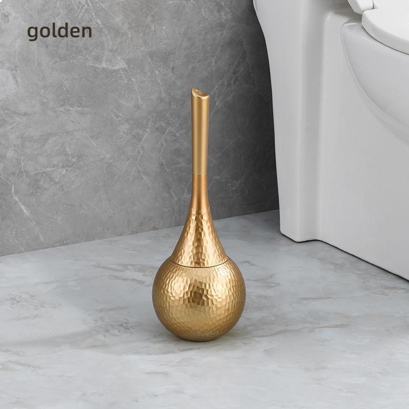 Роскошный золотой набор туалетных щеток, сменная нейлоновая щетка с мягкой щетиной, длинная ручка, для туалета, аксессуары для ванной комнаты, инструменты для уборки