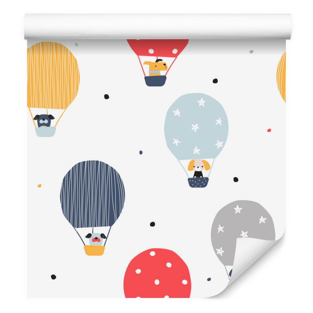 Dogs with balloons wallpaper for living room and bedroom 50x1000