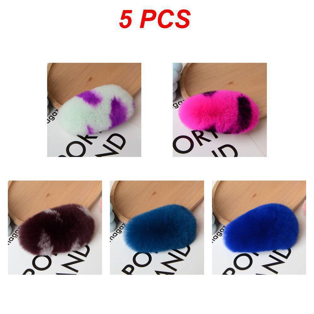 1/3 шт. Зимняя милая пушистая заколка для волос для женщин и девочек, однотонная боковая заколка для волос, BB-заколка, милая плюшевая заколка для волос, цветной аксессуар для волос