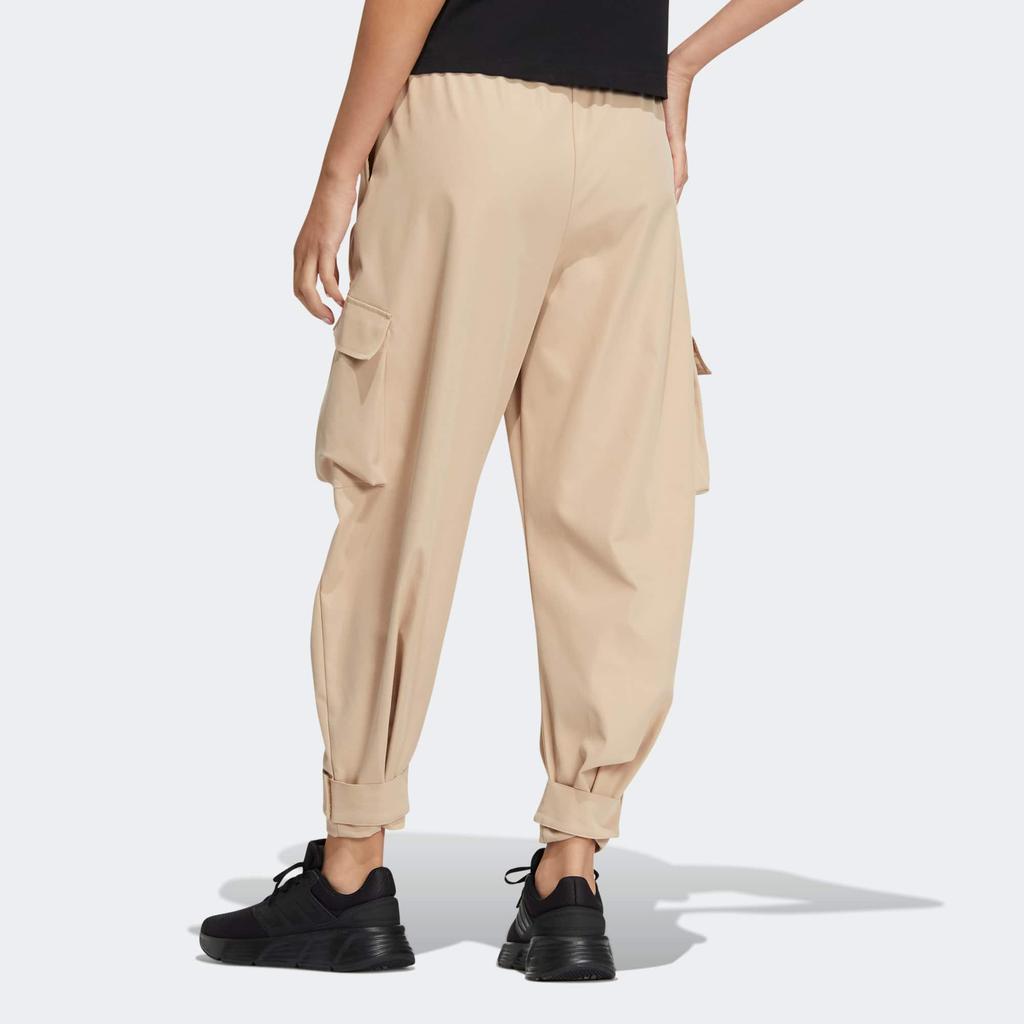 Adidas Solid Color Multi-Pocket Joggers Women Bottoms Khaki HM7095