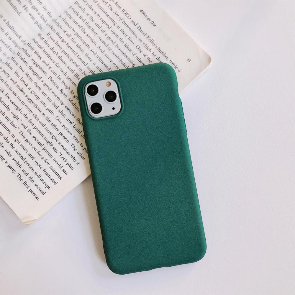 Ультратонкий Чехол из Песчаника Для iPhone 12 13 11 Pro Max XS XR X SE 6 7 8 Plus Мягкий Тонкий Матовый Матовый Кожаный TPU Силиконовый Чехол