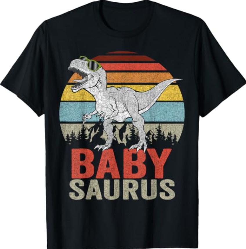 Babysaurus T Rex Dino Baby Saurus Family Matching Dinosaur Adult T-Shirt