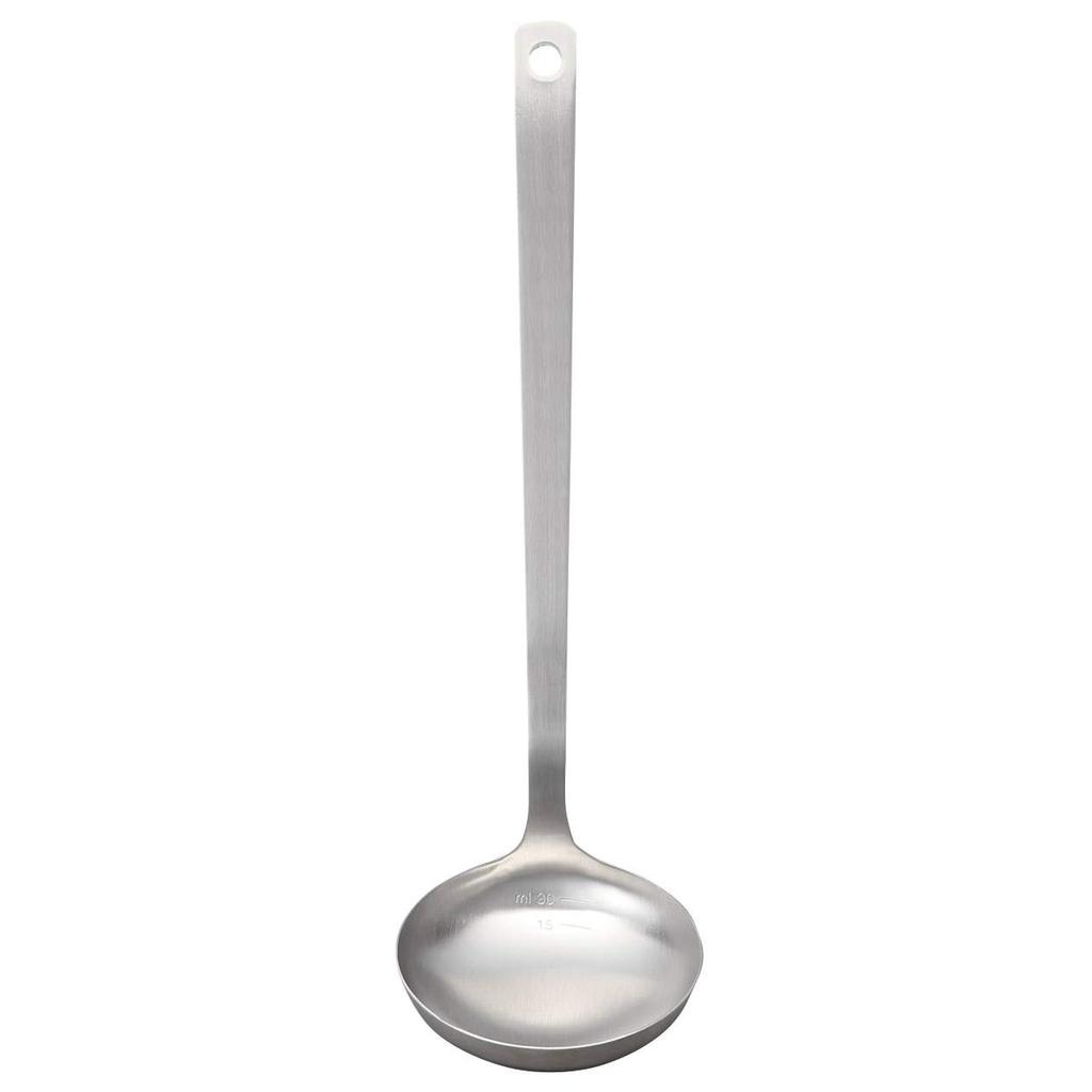 MUJI Stainless Steel Large wide x 30cm 24cm handle Ladle, Approx. 8.5cm long,