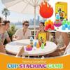 Tabletop Competitive Cup Stacking Game, Color Stacking Challenge Game, Speed Cup
