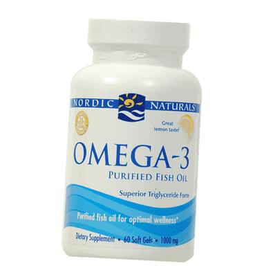 Очищенный рыбий жир, Омега 3, Omega-3, 60гелкапс Лимон (67352015)