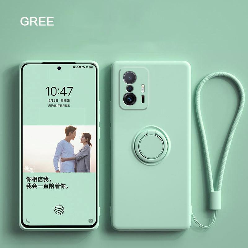 Luxury Magnetic Silicone Case Xiaomi Mi 10 10T Lite 11 11T 11i 5G NE Redmi Note 10s 11s 9 9s 9A 9AT 9C 8 8T POCO F3 Soft Full Cover Ring Holder Stand