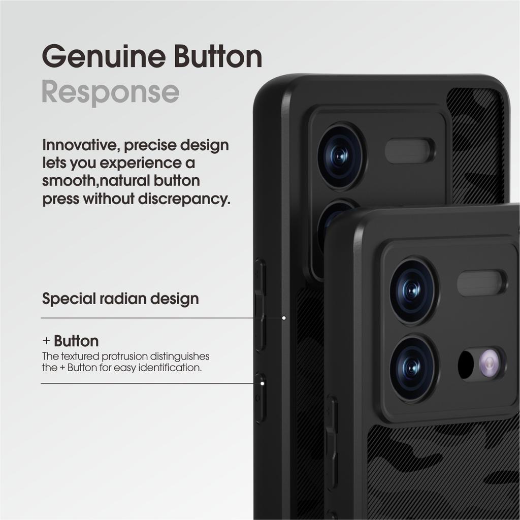 (В комплекте ремешок на запястье)IBMRS совместим с чехлом vivo iQOO Neo8/8pro, камуфляжный прозрачный жесткий противоударный улучшенный защитный чехол