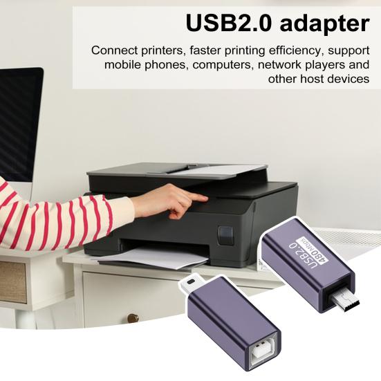 Type-C/Micro/Mini USB2.0 Male Female Adapter Phone To USB-B Computer Electronic Piano Drum Printer