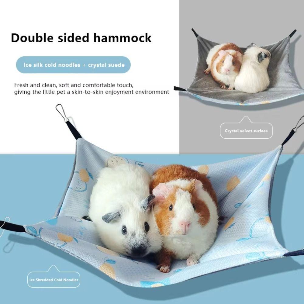 Ice Silk Guinea Pig Hammock Double-sided Small Pet Supplies Lovely Hamster Hammock