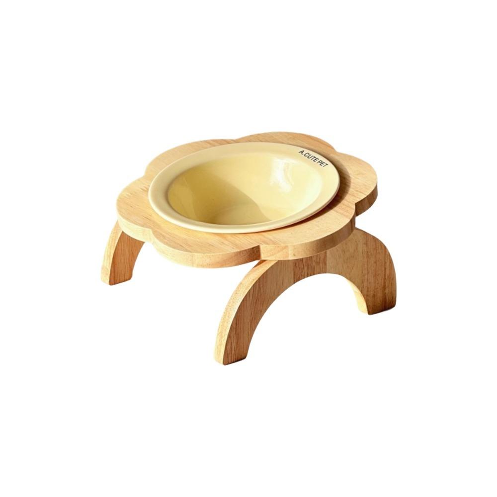 Ceramic Elevated Cat Bowl Anti-Spill Raised Cat Food Bowl Cute Dog Feeder for Cats Dogs