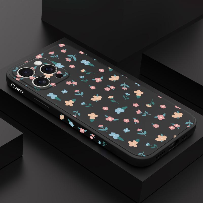 Чехол для телефона 'Пьяные опавшие цветы' для iPhone 17 16 16e 15 14 13 Plus Pro Max Mini Силиконовая крышка