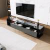TV Cabinets, Lowboards, High-Gloss Living Room Furniture. Glass Partitions and Variable LED Lighting.