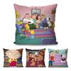 Анимированная F-семейка G-парень Драма Мультяшная наволочка Квадратная подушка Спальня Диван Досуг Комфорт Автомобиль Гостиная Домашнее украшение 40X40