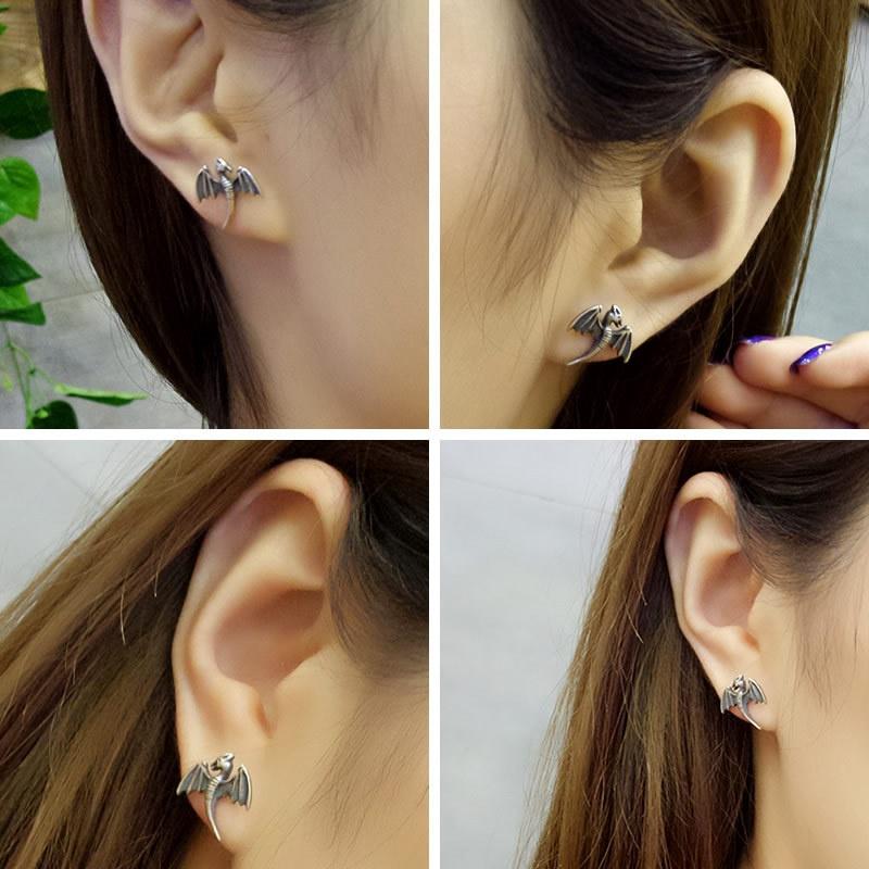Creative Women Fly Dragon Cartilage Earrings Wrap Clip Left Ear Cuff Piercing Jewelry