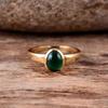 Green Onyx Gemstone Ring, Yellow Gold Ring, Handmade Ring, Statement Ring, Birthstone Ring, 925 Silver Jewelry