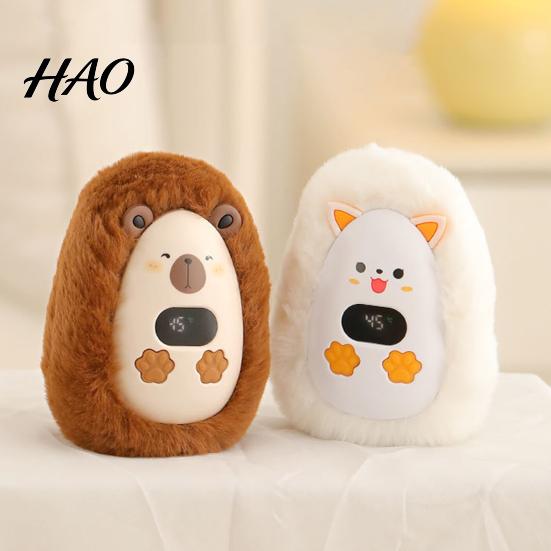 Winter Essential Warmers Cute Plush Hand Heater, Rechargeable Electric Portable Pocket Soft Mini Personal Heater for Outdoors Warm Outdoor Commuting