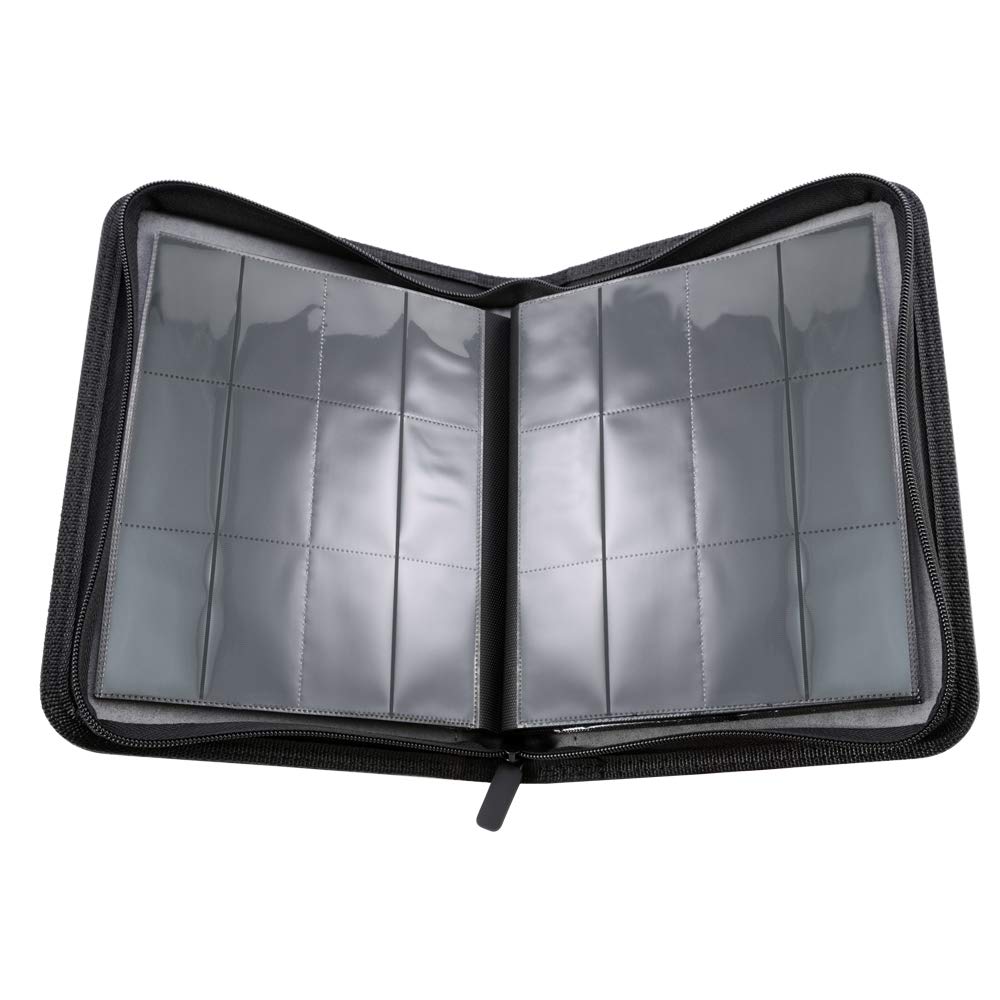 Файл для хранения карточек PAKESI Star Card, 12 карманов, вмещает 480 карт, лист для карточек из искусственной кожи, собирает другие карты, файл для хранения карточек Star Card Collection