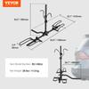 Hitch Mount Bike Rack, 2-Bike Platform Style, 80 LBS Max Capacity Bike Rack Hitch for 1.25-/2-inch Receiver, Titling and Folding Bike Carrier with