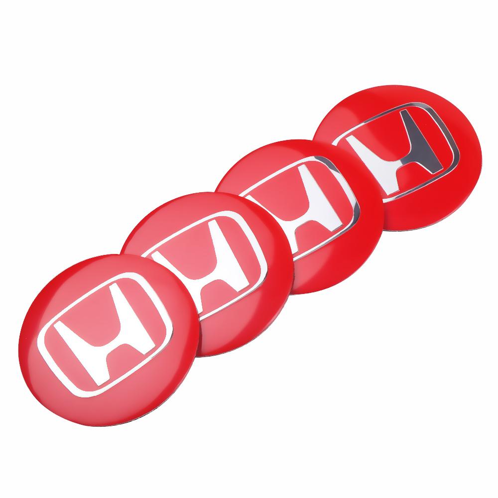 4pcs 56/60MM Car Wheel Center Hub Cap Stickers Tire Rim Covers Auto Accessories For Honda CIVIC Mugen Type R Type S Si RR XR-V
