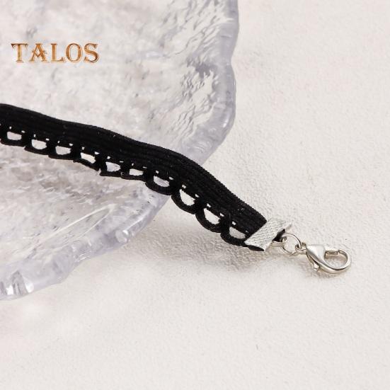 Gothic Choker Necklace Lightweight French Crystal Tassel Metal Necklaces with Adjustable Length for Women