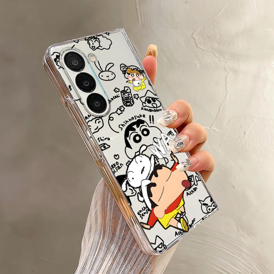 Crayon Shin Chan Nene Case for Samsung Galaxy Z Fold 7 6 5 4 3 ZFold3 ZFold7 ZFold5 ZFold6 ZFold4 Back Phone Cover
