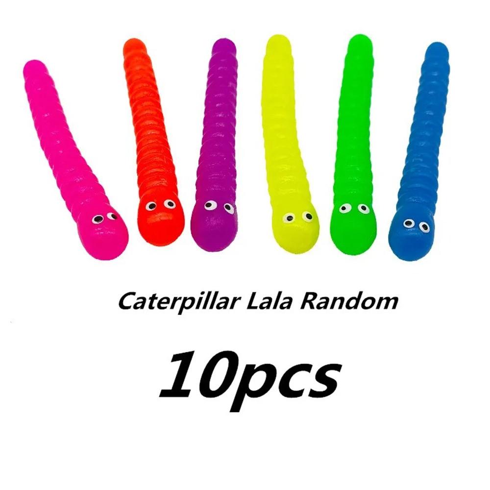 Colored caterpillar Pull Worm Noodle Fidget Toys Stretch String TPR Rope Anti Stress String Stress Relief Autism Vent Toys