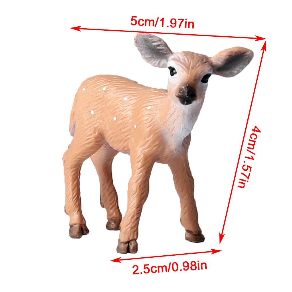 6pcs Animal Models Simulation Christmas Ornaments Solid Plastic Decoration Children Toys