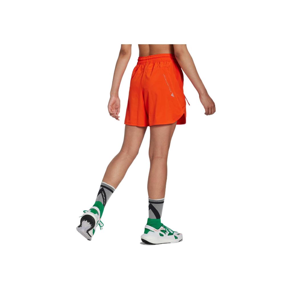 Adidas Однотонные женские шорты с принтом логотипа и эластичным поясом, оранжевые HG6874