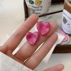 2024 Irregular Heart Stud Earrings - Niche Sweet Luxury, Non-Pierced Ear Clips for Women