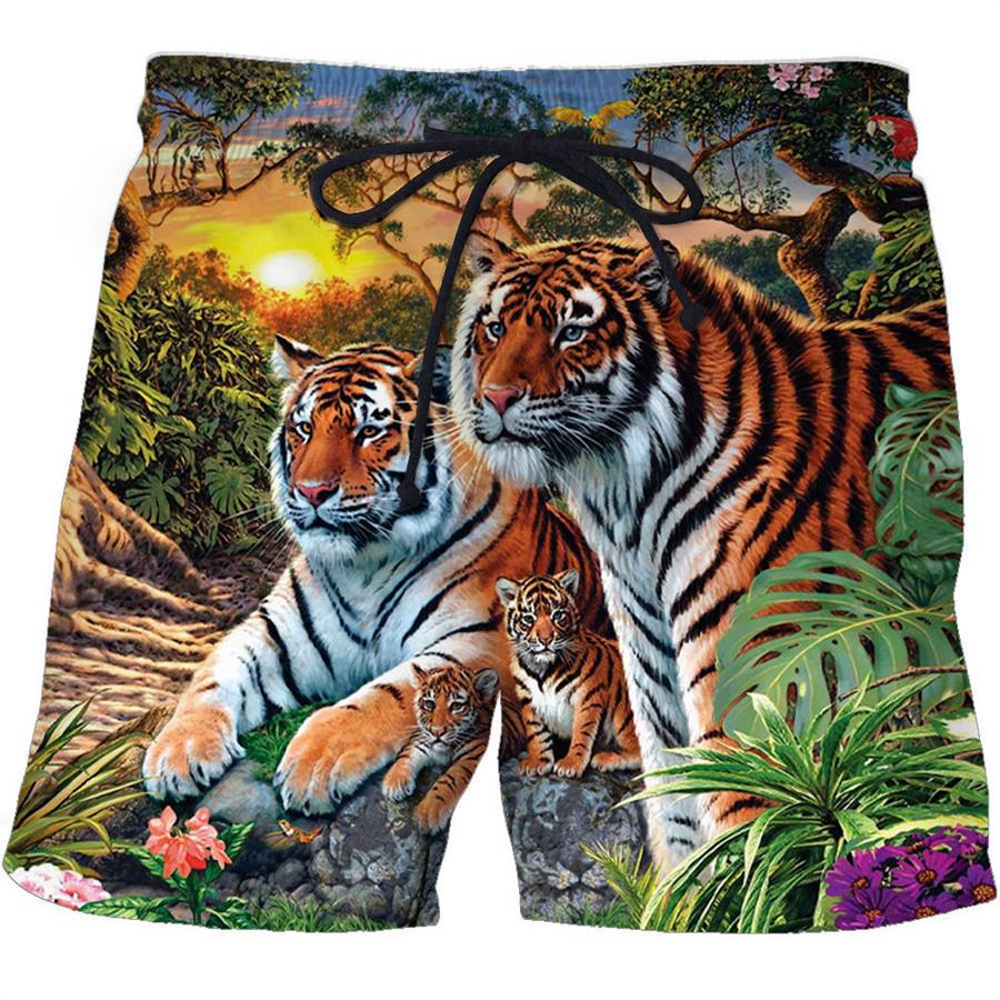 Men Shorts Summer 3D Printed Casual Ordinary Youth Beach Short Pants Spring Little Stretch Short Trousers