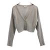 Made In Italy Long Sleeve Knit Cardigan I44 Gray Bolero Women Used