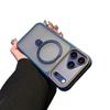 Совместимый iPhone 17 Pro Max Полупрозрачный Матовый Металлический Магнитный Держатель Защитный Чехол с Ощущением Кожи