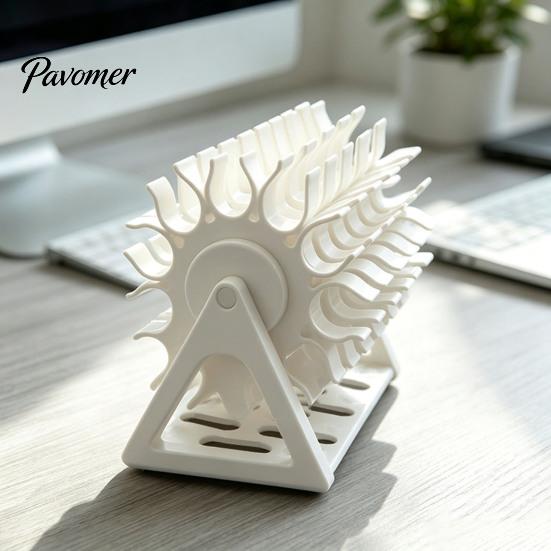 Multi Grid Desktop Organizer Rotating Bobbin Thread Organizer, 60-Hole Sewing Holder, Space-saving, Tangle-free Mechanical Ornaments Storage