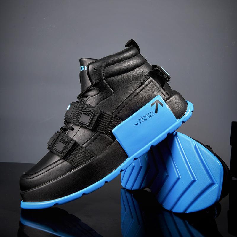 Новые модные брендовые высокие мужские туфли для отдыха на открытом воздухе, повседневные кроссовки для мотоциклистов на толстой подошве, удобная мужская дизайнерская обувь